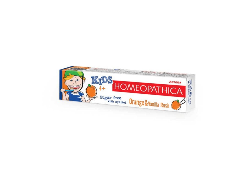Zubná pasta 4+ Pomaranč a Vanilka Astera Homeopathica 50 ml Fluorid free