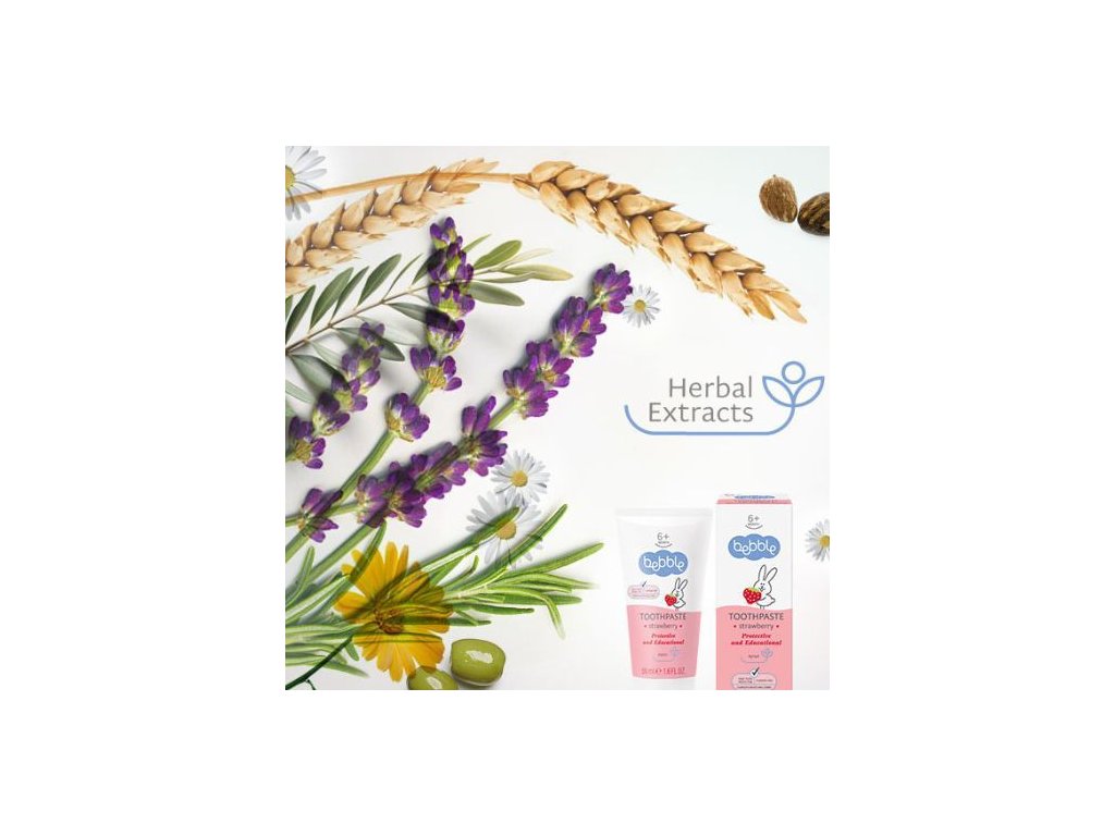 Detská zubná pasta jahoda Bebble 50 ml Fluorid free