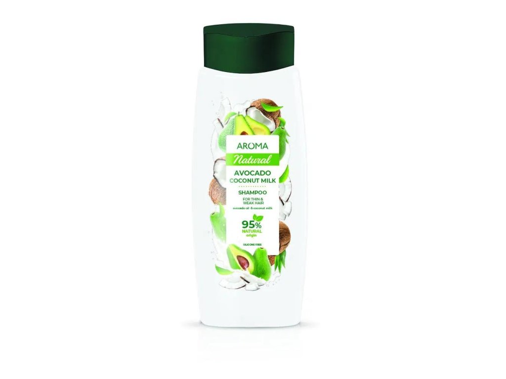 Šampón na jemné a slabé vlasy Avokádo a kokosové mlieko Aroma 400 ml tekutá