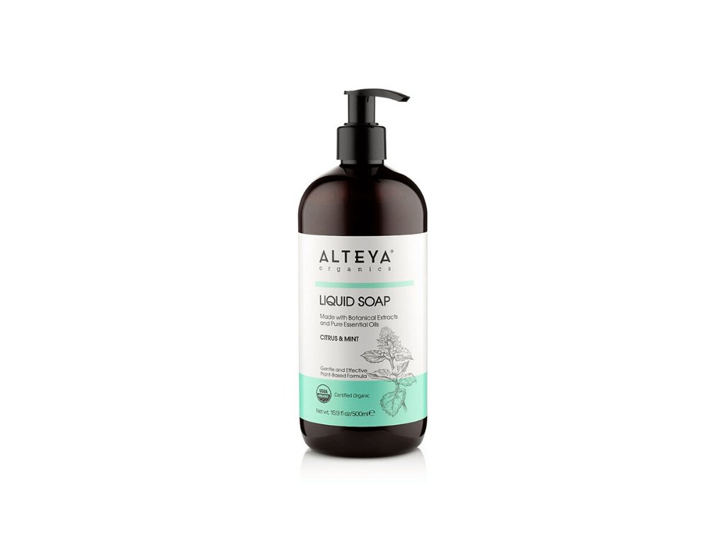 Tekuté mydlo Citrus a Mäta Alteya Organics 250 ml USDA ORGANIC