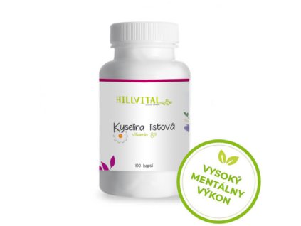 Hillvital B9 vitamín - kyselina listová (100 kapsúl)