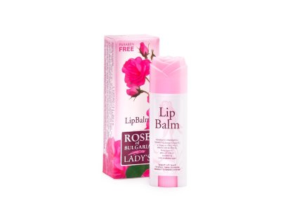 Balzam na pery z ružovej vody tyčinka Rose of Bulgaria 5 ml suchá