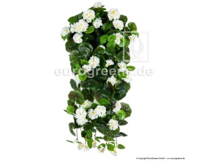 umela kvetina previsla pelargonie bila na balkon 70 cm trvanliva dekorace