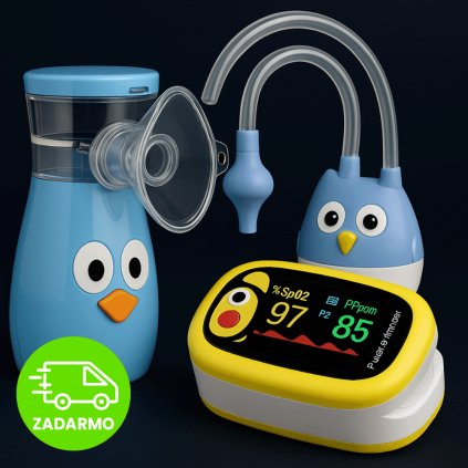 Detský zdravotný balíček – Oxymeter + inhalátor + odsávačka