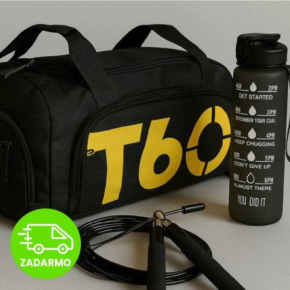 Komplexný fitness balíček – Športová taška + 1L fľaša + švihadlo ZDARMA