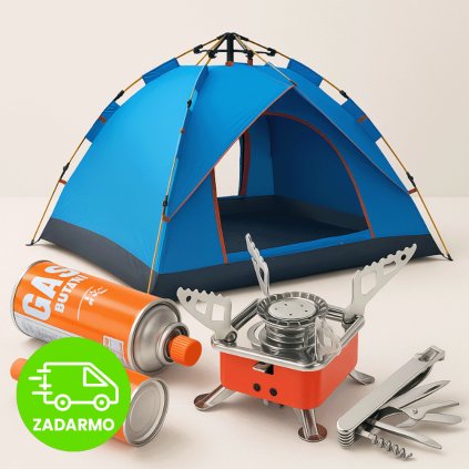 Odolný outdoorový set Stan, plynový varič a multitool