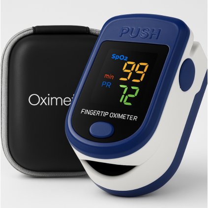 Spoľahlivý pulzný oxymeter s LCD displejom + ochranné puzdro