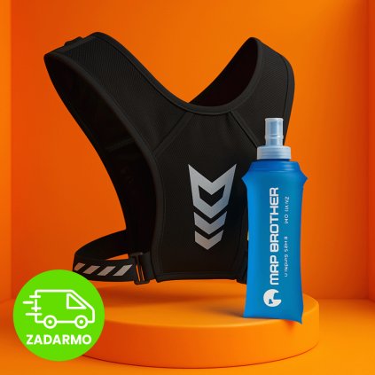 Špičkový športový set – bežecká vesta + fľaša 250 ml