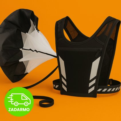 Výkonný bežecký silovo rýchlostný balíček – Ultraľahká vesta + odporový padák