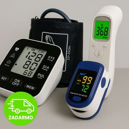 Zdravotnícky balíček – Tlakomer na rameno + Oxymeter + Digitálny teplomer