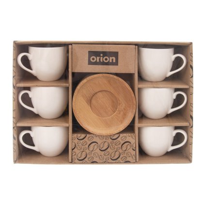 ORION Hrnček s podšálkou WHITELINE 0,125 l 6 ks