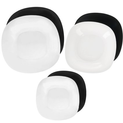 ORION Jedálenská súprava LUNA black and white – 18 dielov