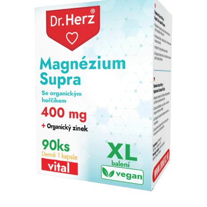 Dr. Herz Magnesium Supra 400 mg + organický zinok 15 ks XL