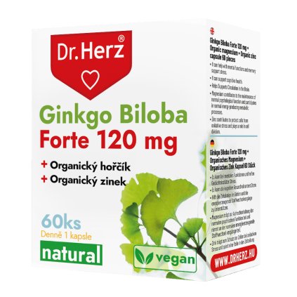 DR Herz Ginkgo Biloba Forte + horčík a organický zinok kapsule