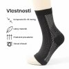 Kompresné ponožky na úľavu od bolesti chodidiel – na plantárnu fasciitídu a neuropatiu, bezšvové, elastické, čierne