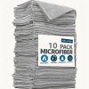 Odolné mikrovláknové utierky na čistenie – sada 10 ks, šedé