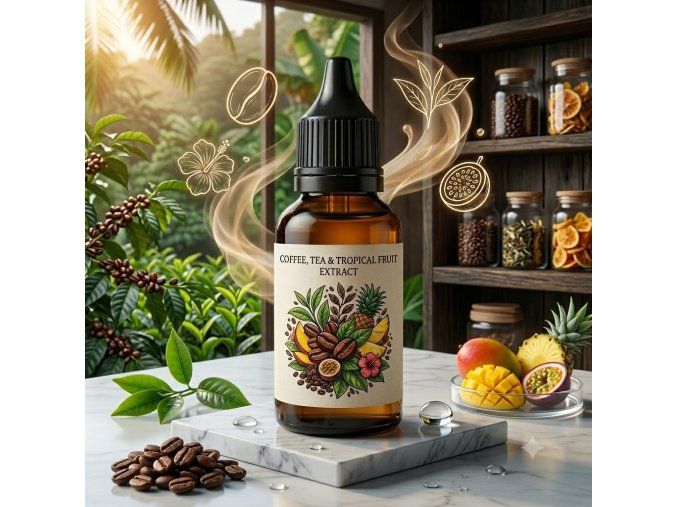 Coffee,Tea and Tropical Fruit extract
