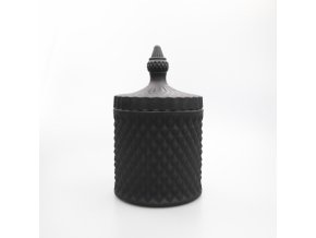 large 50cl geo candle glass matte black