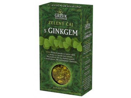 Grešík Zelený čaj s ginkgem - 70g krabička