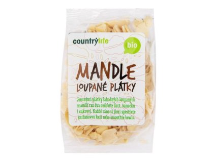 Country Life Mandle loupané plátky 100 g Bio