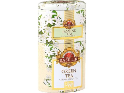 Basilur 2v1 Jasmine a Green plech 30g a 70g