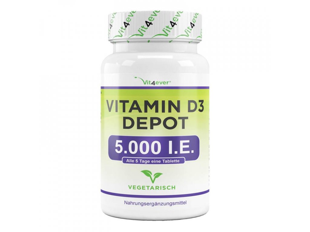 Vit4ever Vitamin D3 Depot 5000 IU 500 tablet | Natureforlife.cz