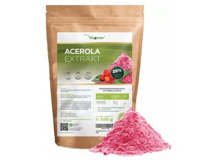 Vit4ever Acerola extrakt | 300 g 25% přírodní vitamin C | Natureforlife.cz