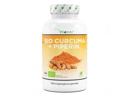 Vit4ever BIO kurkuma 750 mg 5% curcumin + 10 mg piperine 365 kapslí | Natureforlife.cz