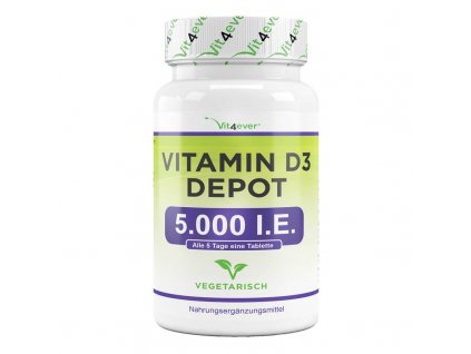 Vit4ever Vitamin D3 Depot 5000 IU 500 tablet | Natureforlife.cz
