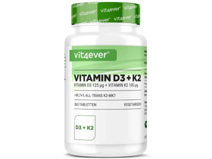 Vit4ever Vitamin D3 + K2 5000 IU, 365 tablet | Natureforlife.cz