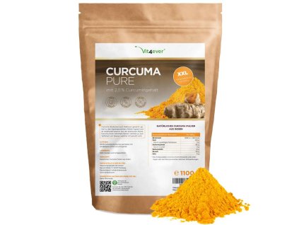 Vit4ever Kurkumový prášek 1100 g | mletá kurkuma z Indie | Natureforlife.cz