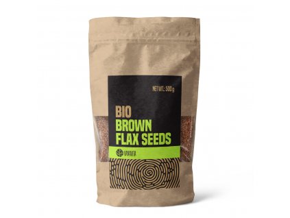 bio brown flax seeds 500 g vanavita 1
