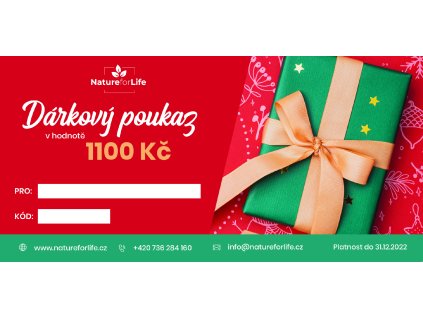 Dárkový poukaz 1100 kč | Natureforlife.cz