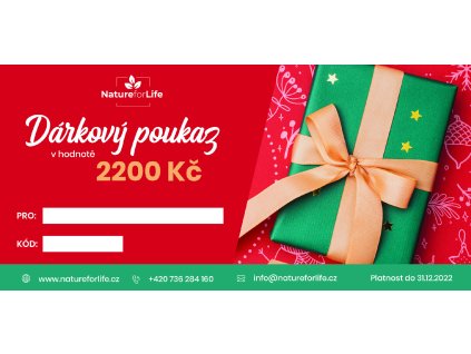 Dárkový poukaz 2200 kč | Natureforlife.cz