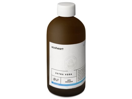 Ústní voda máta a eukalyptus ve skleněné lahvi Natureforlife