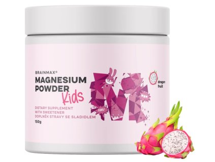 BrainMax KIDS Magnesium Powder, Dračí ovoce, 150 g | Natureforlife.cz