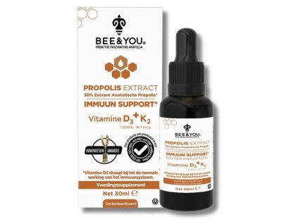 Bee&You propolisový extrakt s vitamíny D3 a K2 30 ml | Natureforlife.cz