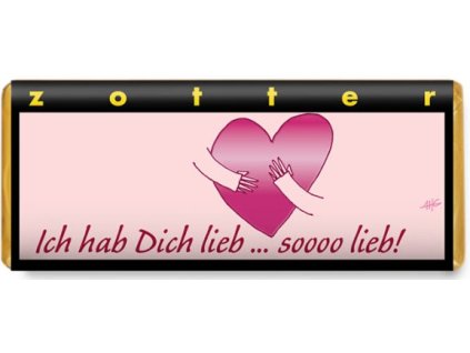 Zotter Bio hořká čokoláda Miluji Tě | natureforlife