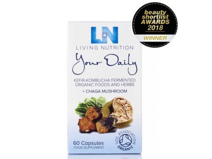 LIVING NUTRITION | Doplněk stravy kvašený s CHAGA houbou | Natureforlife.cz