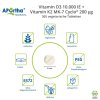 Aportha Vitamín D3 10 000 IU 250 μg + Natto Vitamín K2 MK-7 přehledně | Natureforlife.cz