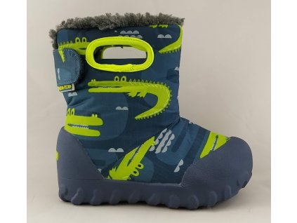 Obuv zimní DDstep F079-89C modrá/krokodýl (Barva modrá, Velikost boty 22)