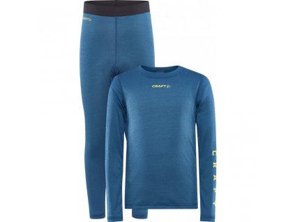249324 detsky funkcni set craft core warm baselayer modry