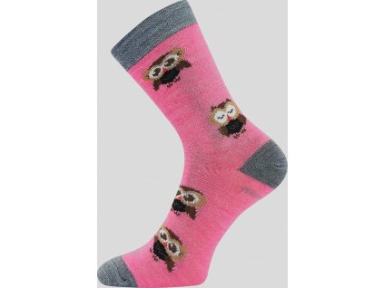 Ponožky Voxx Sovik merino holka růžová