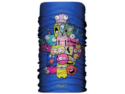 Tunel Matt multifunkční tenký mix barev (Barva modrá monsters, Velikost čepice uni)
