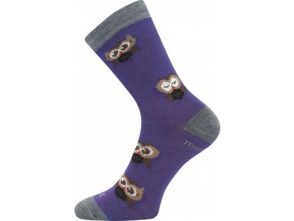 voxx sovik detske ponozky z merino vlny se sovicky fialova 20 24