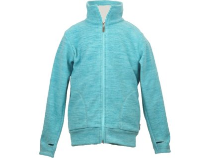 mikina fleece s otvorem pro palec tyrkysova 4480353