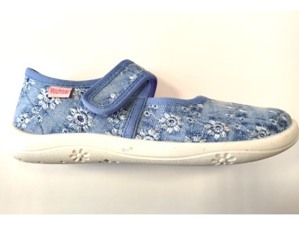 Bačkůrky Richter balerínka 9150 3295 6830 modrá/krajka