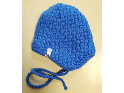 Čepice zimní Outlast zavazovácí pletená modrá (Barva modrá)