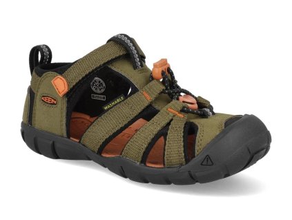 56126 1028842 sportovni sandaly keen seacamp ii cnx dark olive gold flame 1