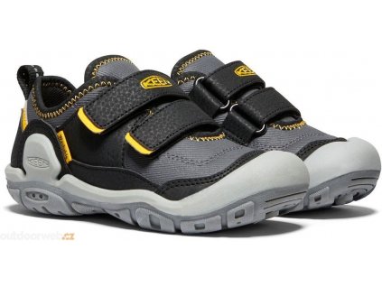 Obuv celoroční Keen Knotch Hollow Black/Keen Yellow (Barva černá, Velikost boty 25-26)